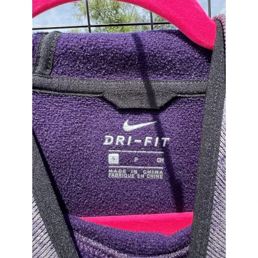 ✨Nike Dri Fit Womens Small S Hoodie Sweatshirt Purple Heather Fleece Lined Hi-Lo